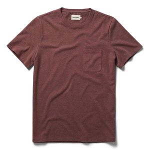 Taylor Stitch heavy bag tee in russet